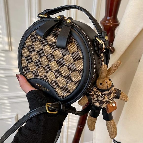 Quilted Lattice Crossbody Shoulder Bags Small Tote Square Satchel XD - Picture 7 of 8